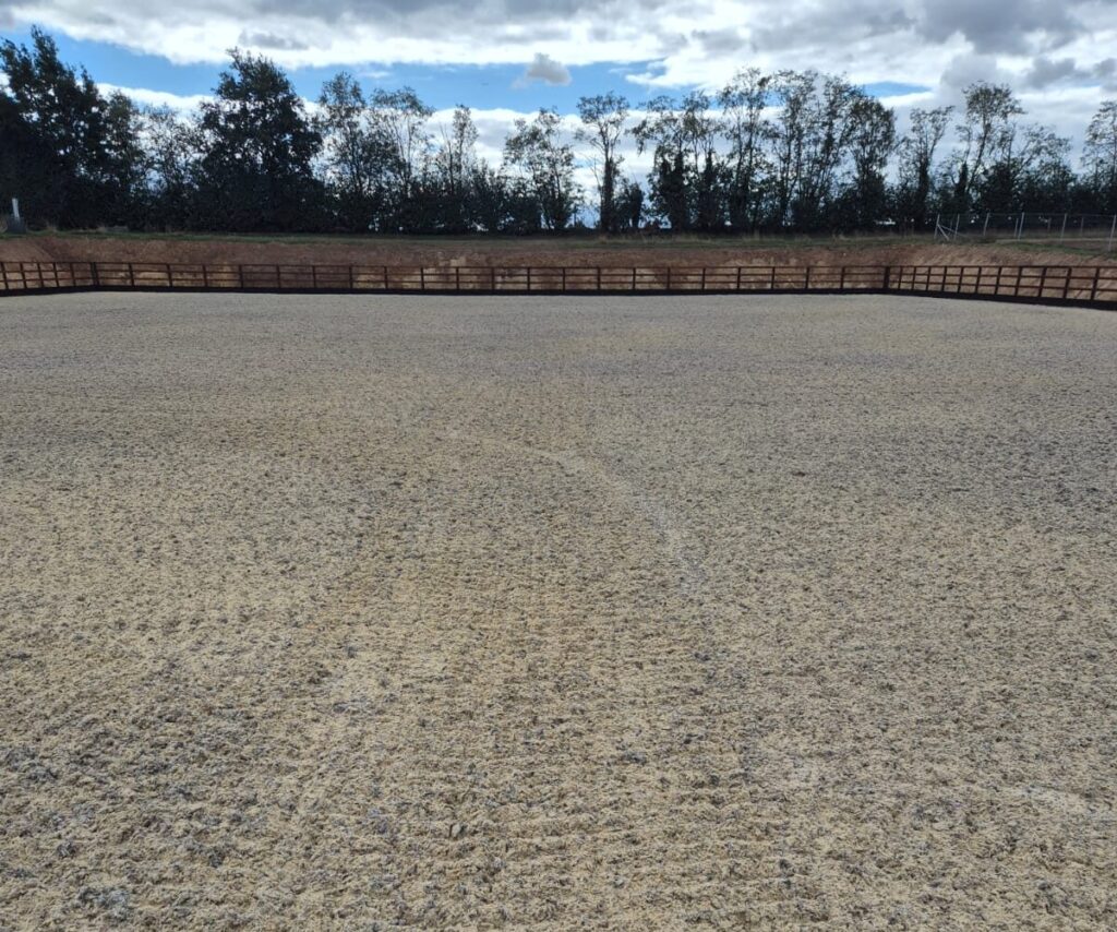 Agility equestrian surfaces in arena situation